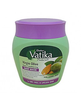 Маска ДЛЯ ТУСКЛЫХ, СУХИХ И ПОВРЕЖДЕННЫХ волос с оливковым маслом, 500 гр (Dabur vatika virgin oil)